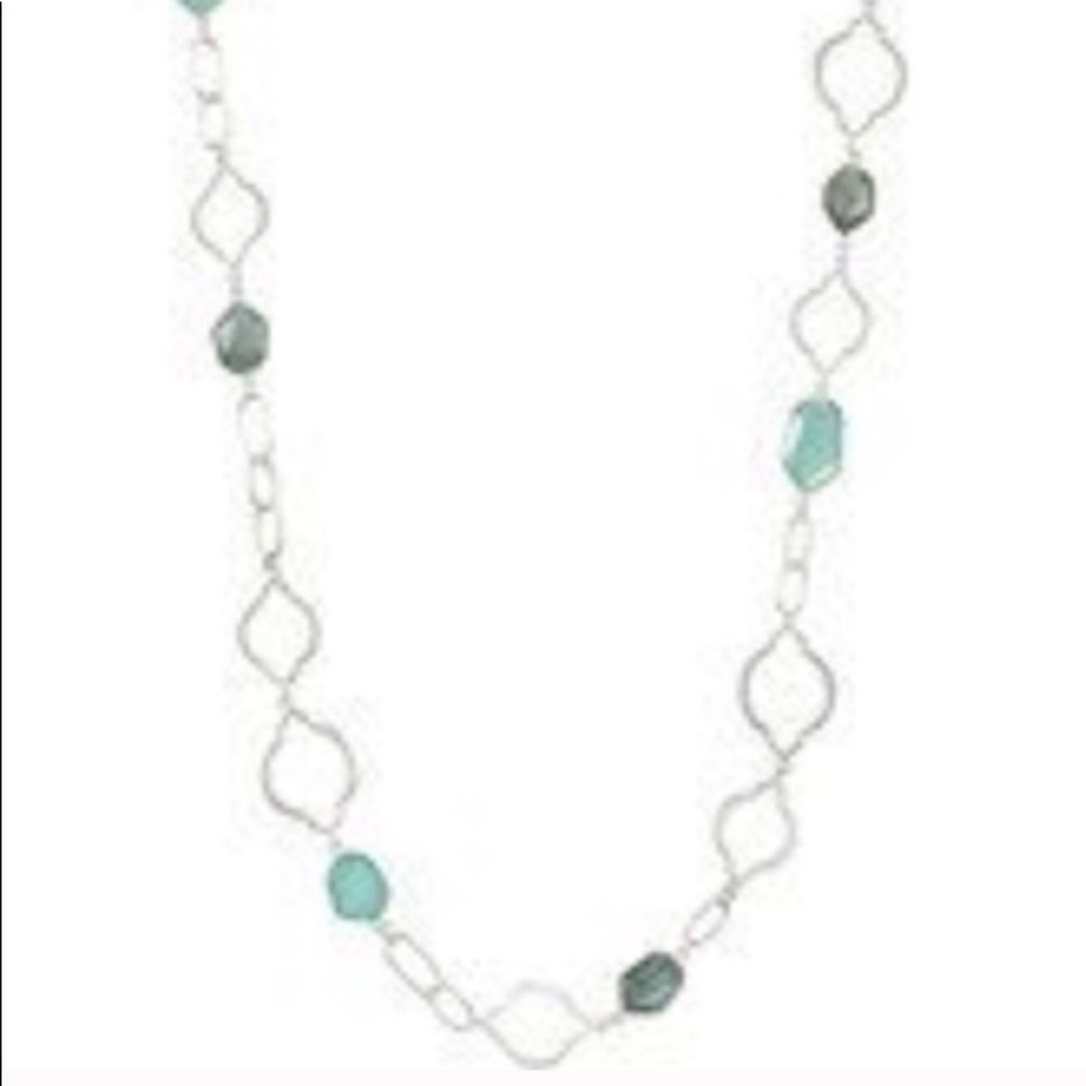 Stella & Dot | SILVER Artisan Labradorite+Aqua Amazonite Arabesque LinkN… - Picture 9 of 12